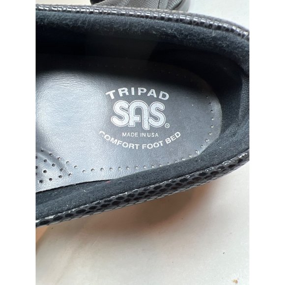 SAS Dream Black Snake Slip On Loafers Size 10 Tripad Comfort Shoes Suppo… - Picture 9 of 10